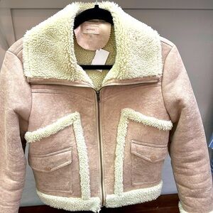 MOTHER Sherpa suede coat
